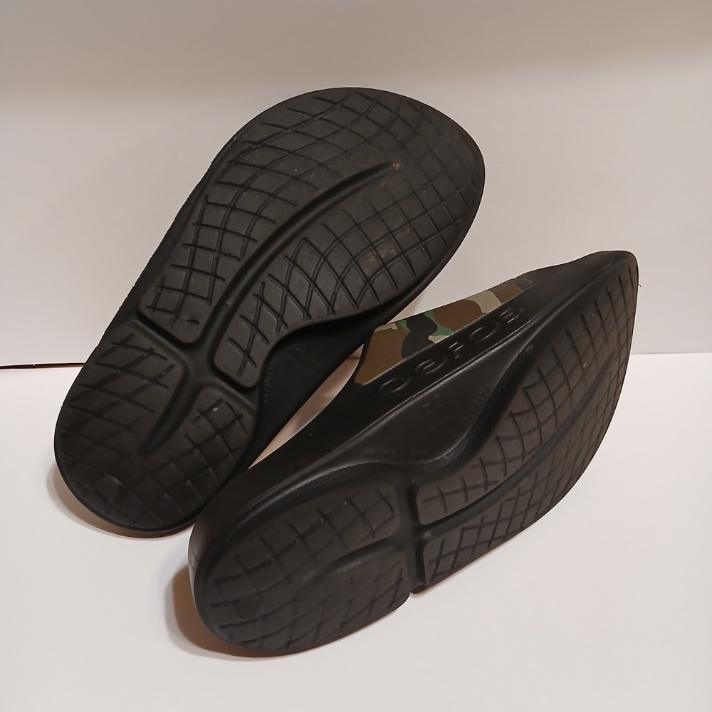 Oofos OOahh Sport Flex Camo Slide Men 6 Black Recovery Sandal Women 8 - Picture 8 of 8